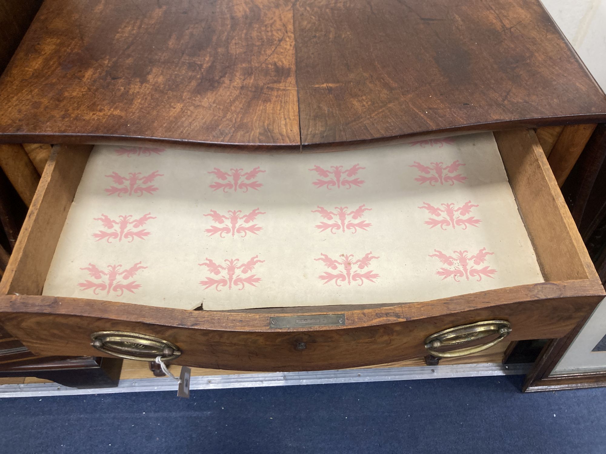 A 19th century French mahogany sofa table, width 74cm, depth 65cm, height 73cm